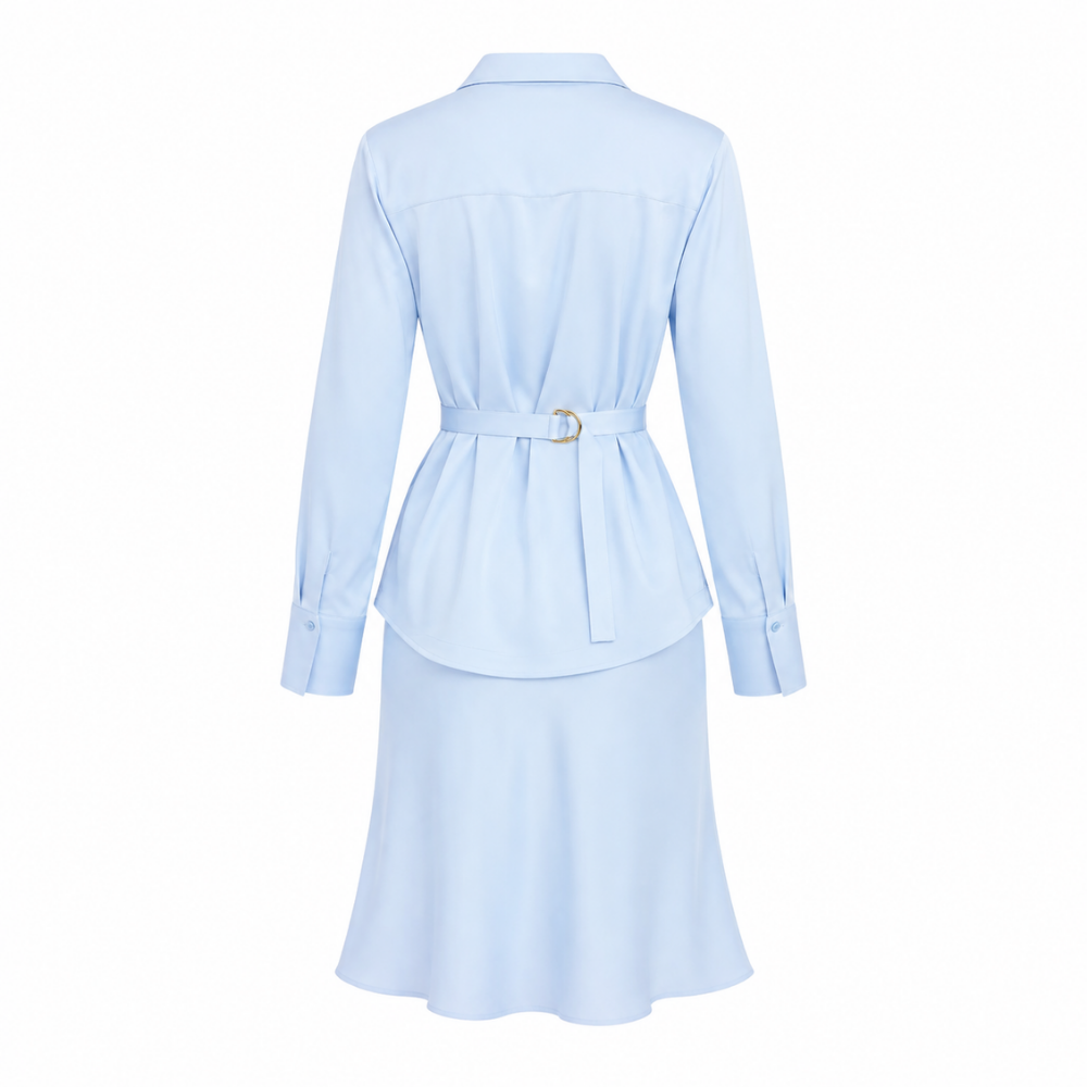 Kookai Palermo Cinch Shirt & Core Midi Skirt
