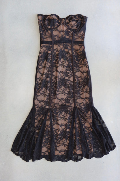 LOBA Lucienne Lace Midi Dress