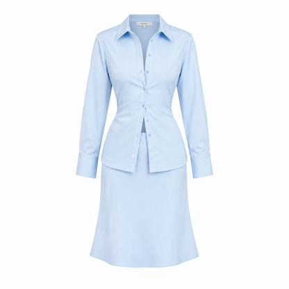 Kookai Palermo Cinch Shirt & Core Midi Skirt